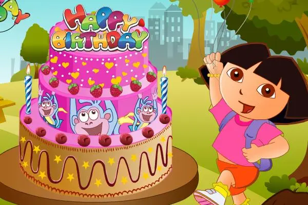 Dora la Exploradora - Pastel de Cumpleaños